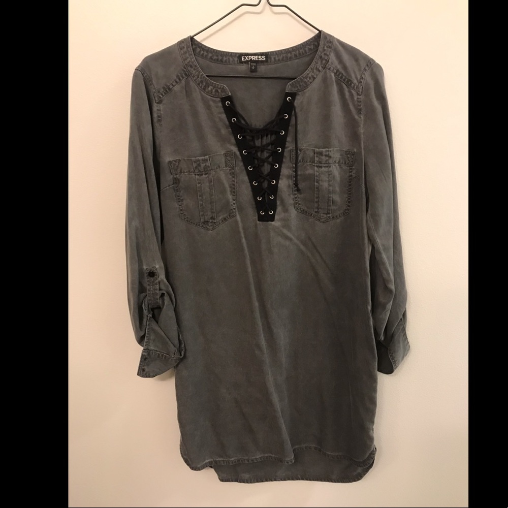 Express lace up dress